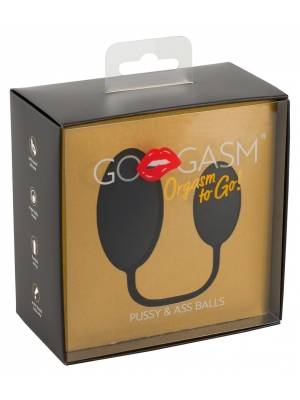 Vibrační vajíčka - GoGasm vibrační vajíčko pro vagínu a análek černé - 5349430000