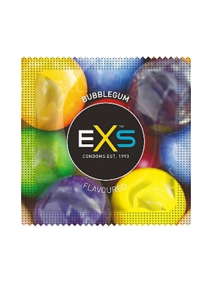 Kondomy s příchutí - EXS  kondom Bubble Gum - 1 ks - shm100EXSBUBB-ks