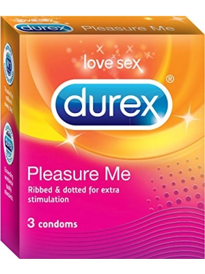 Vroubkované kondomy, kondomy s vroubky - DUREX kondomy Pleasure Me 3 ks - durex-PleasureMe-3ks