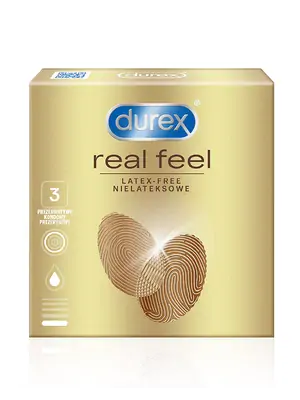 Kondomy bez latexu - DUREX kondomy Real Feel 3 ks - durex-RealFeel-3ks