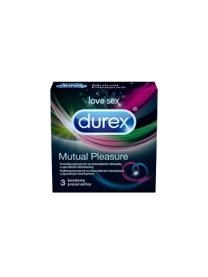 Vroubkované kondomy, kondomy s vroubky - DUREX kondomy Mutual Pleasure 3 ks - durex-MutualPleasure-3ks