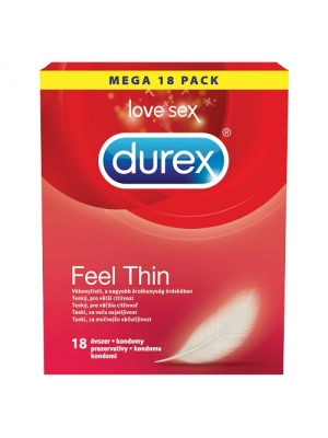 Ultra jemné a tenké kondomy - DUREX kondomy Feel Thin 18ks - durex-FeelThin-18ks