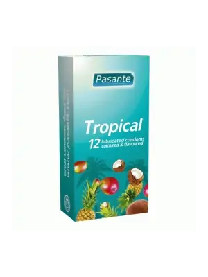 Kondomy s příchutí - Pasante kondomy Tropical - 12 ks - pasanteTropical-12ks