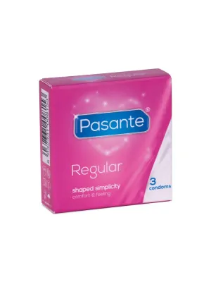 Kondomy s extra lubrikací - Pasante kondomy Regular - 3 ks - pasanteRegular-3ks