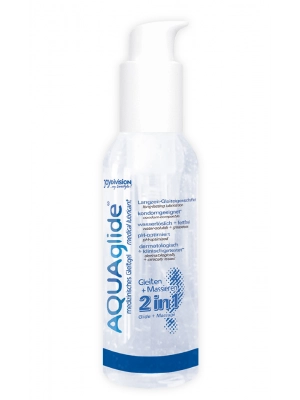 Lubrikační gely na vodní bázi - Joydivision Aquaglide 2 v 1 lubrikační a masážní gel 125 ml - sf11740