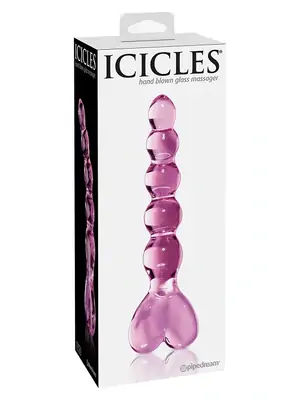 Klasická dilda - Icicles No 43 skleněné dildo růžové - 5403150000