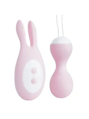 Vibrační vajíčka - BOOM Rabbit&Balls 2v1  vibrační vajíčko růžové - BOM00075