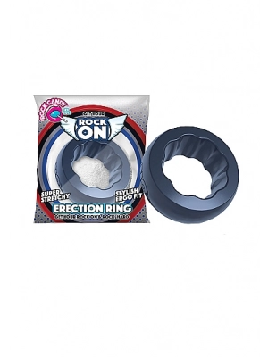 Erekční kroužky nevibrační - Rock on Ring erekční kroužek - modrá - ShmRC-ROR-101-SG