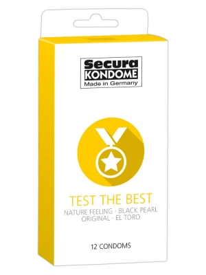 Tipy na valentýnské dárky pro páry - Secura kondomy Test the Best 12 ks - 4156180000