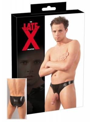 Pánské erotické prádlo - LateX Latexové slipy s otvorem pro penis S-L - 29103301151
