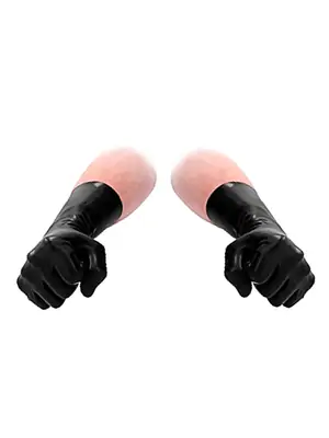 BDSM latex - Fist-it Latexové rukavice na fisting - shmFST001BLK