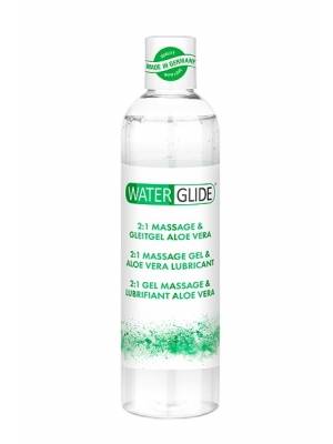 Lubrikační gely na vodní bázi - Waterglide Masážní a lubrikační gel 2 v 1 Aloe Vera 300 ml - dc30091