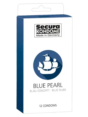 Vroubkované kondomy, kondomy s vroubky - Secura kondomy Blue Pearl 12 ks - 4162310000