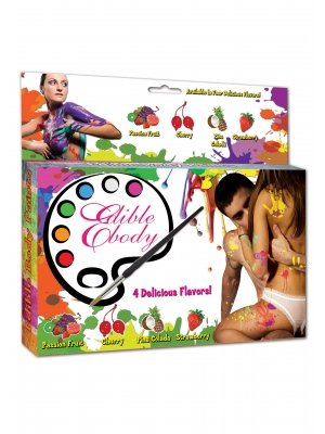 Erotické sladkosti - Edible body slíbatelné barvy na tělo s příchutí - s37030