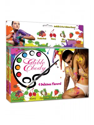 Erotické sladkosti - Edible body slíbatelné barvy na tělo s příchutí - s37030