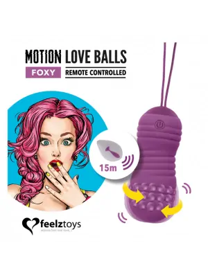 Vibrační vajíčka - FeelzToys Motion Love Balls Foxy - vibrační vajíčko - E28193