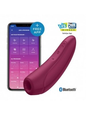 Tlakové stimulátory na klitoris - Satisfyer Curvy 1+ vínový - 4061504001821