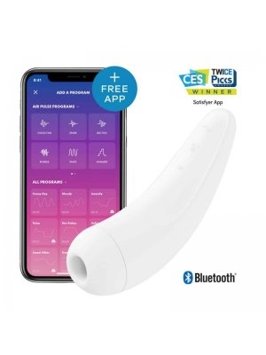 Tlakové stimulátory na klitoris - Satisfyer Curvy 2+ bílý - 4061504001876
