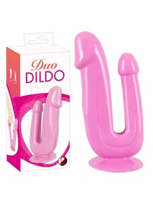 Anální dilda - DuoDildo Dvojité dildo s přísavkou - růžové - 5320700000