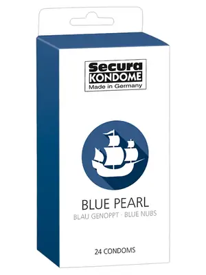 Vroubkované kondomy, kondomy s vroubky - Secura kondomy Blue Pearl 24 ks - 4162400000