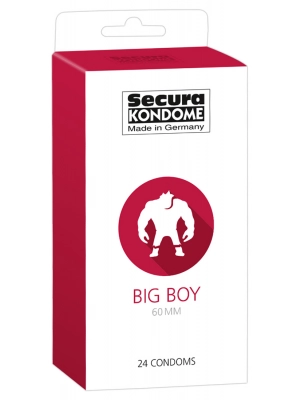 Extra velké kondomy - Secura kondomy Big Boy 60 mm 24 ks - 4163390000