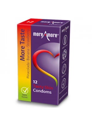 Kondomy s příchutí - MoreAmore kondomy Tasty Skin Mix 12 ks - E29092