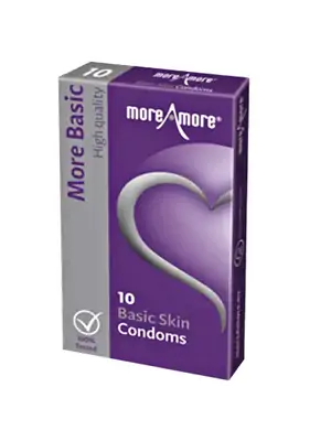 Tipy na valentýnské dárky pro páry - MoreAmore kondomy Basic Skin 10 ks - E29093