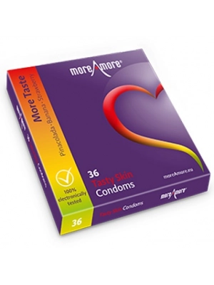 Kondomy s příchutí - MoreAmore kondomy Tasty Skin Mix 36 ks - E29097