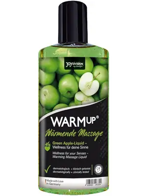 Masážní oleje a svíčky - Joydivision WARMup masážní olej - zelené jablko 150ml - sf14330