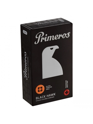 Barevné kondomy - Primeros Black Hawk kondomy 12 ks - 8594068390576