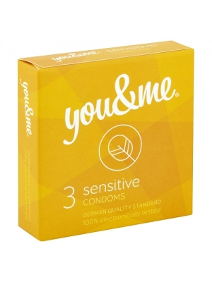 Ultra jemné a tenké kondomy - you  &  me Sensitive kondomy 3 ks - 8594068390002