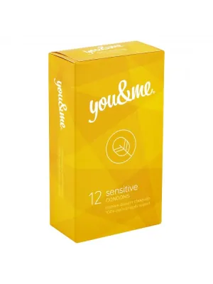 Ultra jemné a tenké kondomy - you  &  me Sensitive kondomy 12 ks - 8594068390026