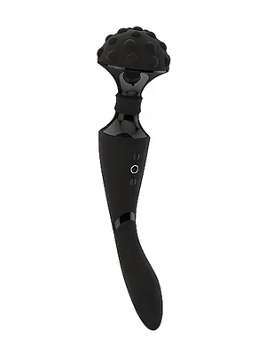 Masážní hlavice - VIVE Shiatsu černý - dvoumotorová dobíjecí hlavice 2v1 - VIVE027BLK