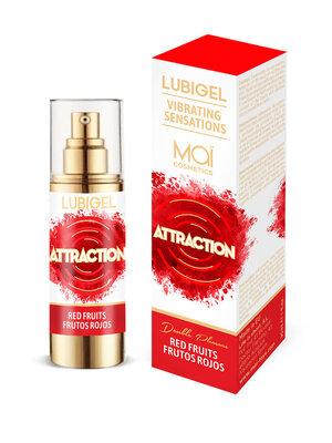 Lubrikační gely s příchutí nebo vůní - Mai Attraction Lubigel liquid vibrator Lesní ovoce 30 ml - v252104