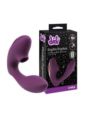 Tlakové stimulátory na klitoris - DIDI masturbátor pro ženy na bod G a klitoris 2v1 fialový - CH035
