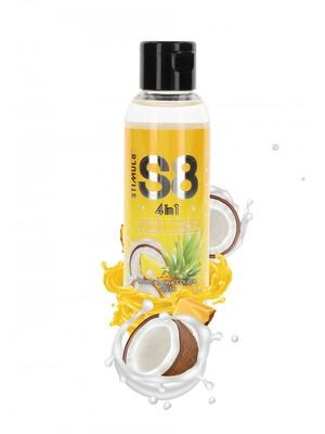 Lubrikační gely s příchutí nebo vůní - S8 4 in 1 Dessert Lubrikační gel ananas a kokos125 ml - s97433pineapple