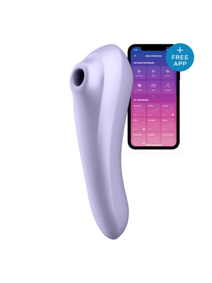 Tlakové stimulátory na klitoris - Satisfyer Dual Pleasure tlakový stimulátor a vibrátor 2 v 1 - fialový - v360133