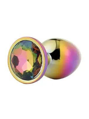 Anální šperky - Gleaming Love anální kolík Multicolor duhový kamínek L - dc21783