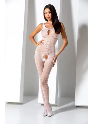 Bodystocking a catsuit - Passion Catsuit Beatrice bílý - BS078WHITE
