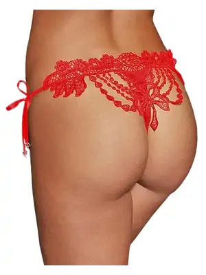 Erotická tanga - Wanita Mirabel tanga kalhotky červené - wanP5101-3-M - M