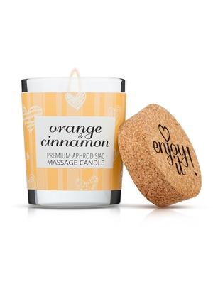 Masážní svíčky - Enjoy it! Masážní svíčka Orange and cinnamon 70 ml - 8595630010373