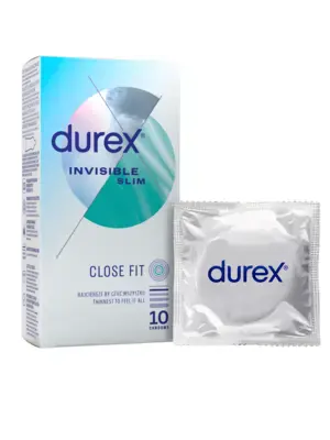 Ultra jemné a tenké kondomy - DUREX kondomy Invisible Slim 10 ks - 5900627093230