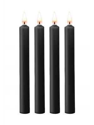 SM svíčky - Ouch! SM svíčky velké 4 ks - černé - shmOU489BLK