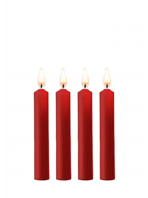 SM svíčky - Ouch! SM svíčky 4 ks - červené - shmOU488RED