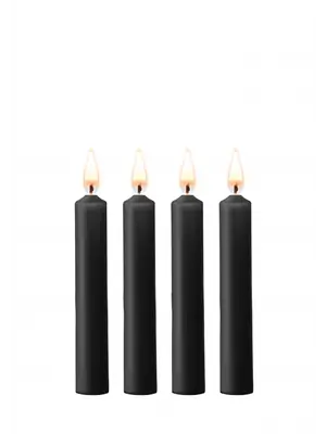 SM svíčky - Ouch! SM svíčky 4 ks - černé - shmOU488BLK