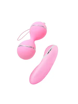 Venušiny kuličky - Rimba Ibiza vibrační set růžový - rmb2542
