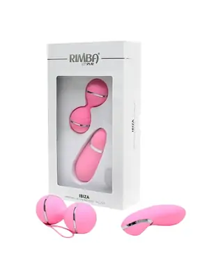 Venušiny kuličky - Rimba Ibiza vibrační set růžový - rmb2542