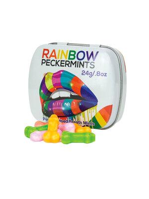 Erotické sladkosti - Rainbow peckermints bonbony ve tvaru penisu 24g - s37041