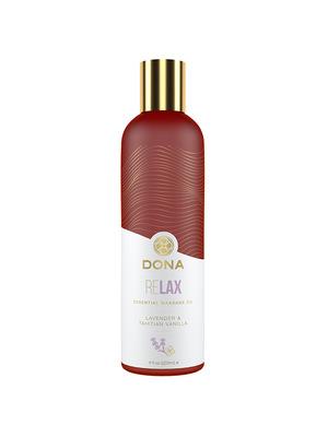 Masážní oleje - DONA Esenciální masážní olej relaxační Levandule a vanilka 120 ml - E27126