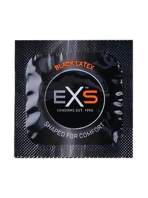 Barevné kondomy - EXS Kondom černý latex 1ks - shm100EXSBLACK-ks